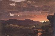 Frederic E.Church Twilight Short Arbiter Twixt Day and Night Sweden oil painting reproduction